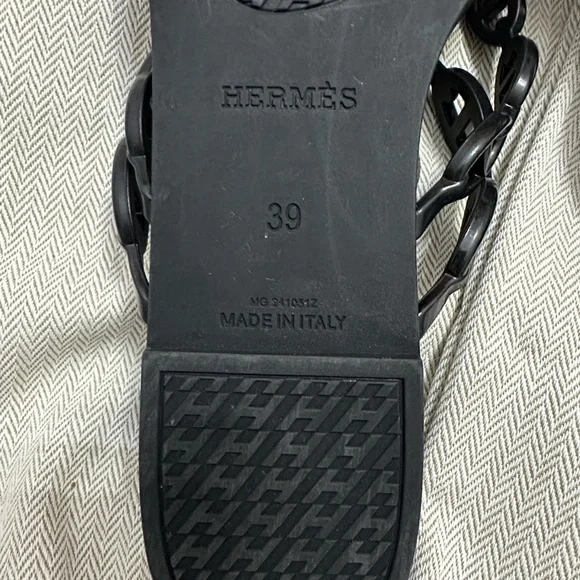 Hermes Black Chain Sandals - Picture 6 of 6